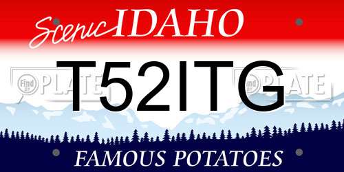 T52ITG Idaho License Plate