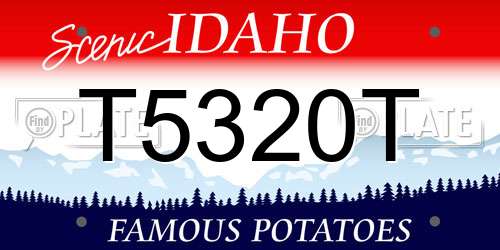 T5320T Idaho License Plate