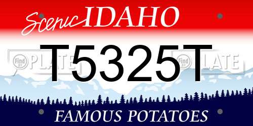 T5325T Idaho License Plate