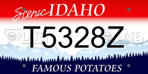 T5328Z Idaho License Plate