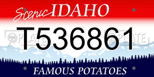 T536861 Idaho License Plate