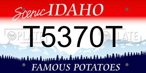 T5370T Idaho License Plate