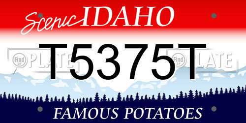 T5375T Idaho License Plate