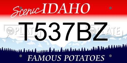 T537BZ Idaho License Plate