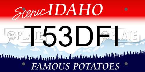 T53DFI Idaho License Plate
