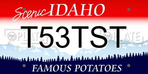 T53TST Idaho License Plate