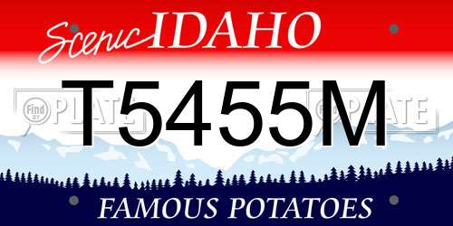 T5455M Idaho License Plate