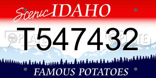 T547432 Idaho License Plate