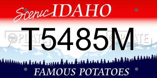 T5485M Idaho License Plate