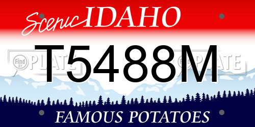 T5488M Idaho License Plate