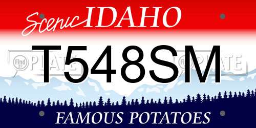 T548SM Idaho License Plate