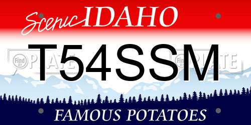 T54SSM Idaho License Plate