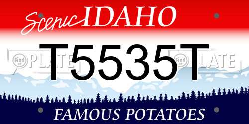 T5535T Idaho License Plate