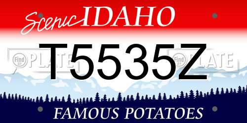 T5535Z Idaho License Plate