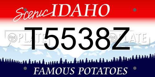 T5538Z Idaho License Plate