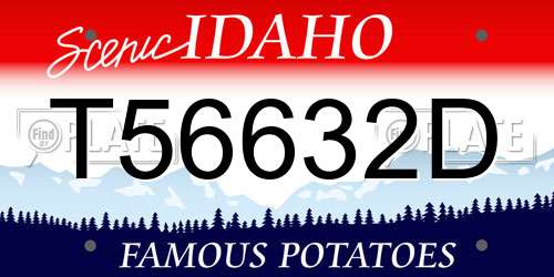 T56632D Idaho License Plate