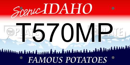 T570MP Idaho License Plate