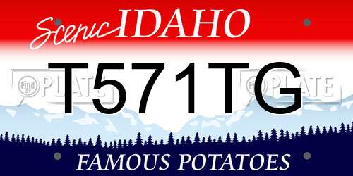 T571TG Idaho License Plate