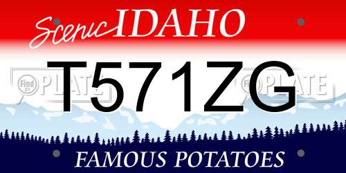 T571ZG Idaho License Plate
