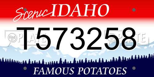 T573258 Idaho License Plate