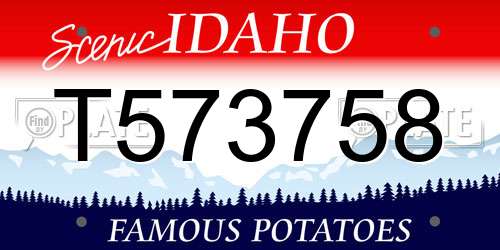T573758 Idaho License Plate