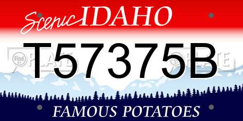 T57375B Idaho License Plate