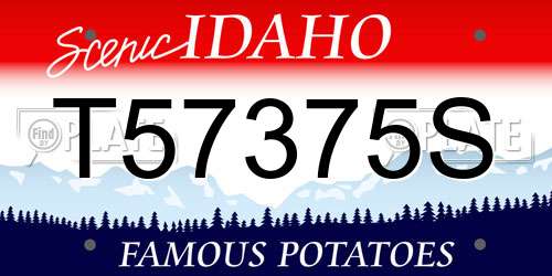 T57375S Idaho License Plate
