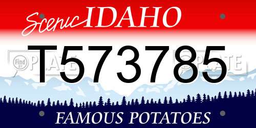 T573785 Idaho License Plate