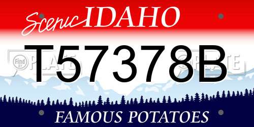 T57378B Idaho License Plate