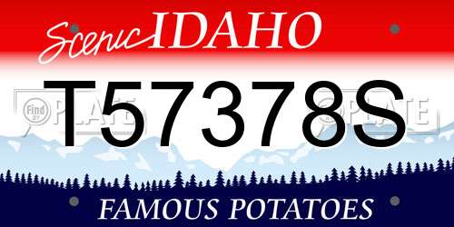 T57378S Idaho License Plate