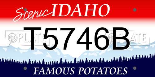 T5746B Idaho License Plate