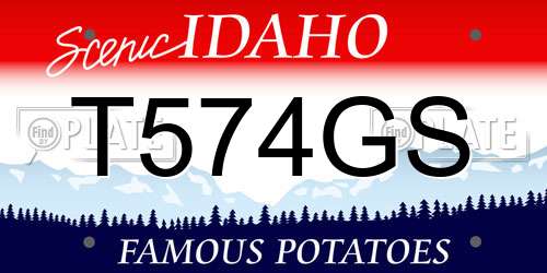 T574GS Idaho License Plate