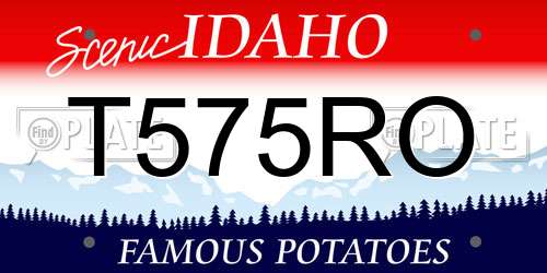 T575RO Idaho License Plate