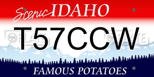 T57CCW Idaho License Plate