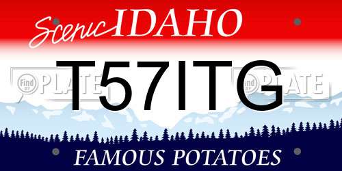 T57ITG Idaho License Plate
