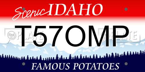 T57OMP Idaho License Plate