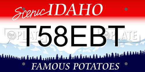 T58EBT Idaho License Plate