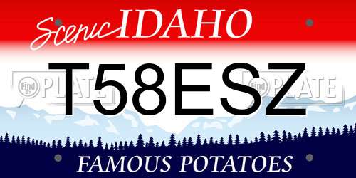 T58ESZ Idaho License Plate