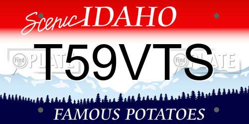 T59VTS Idaho License Plate