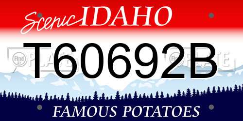 T60692B Idaho License Plate
