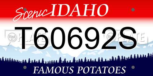 T60692S Idaho License Plate