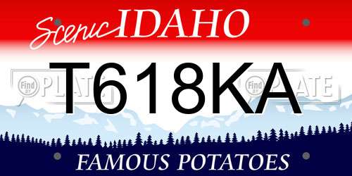 T618KA Idaho License Plate