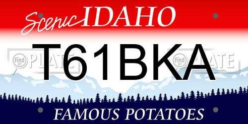 T61BKA Idaho License Plate