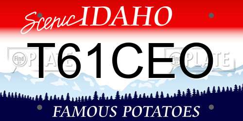 T61CEO Idaho License Plate