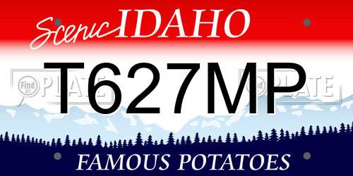 T627MP Idaho License Plate