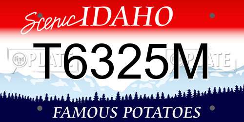 T6325M Idaho License Plate