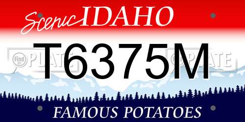 T6375M Idaho License Plate
