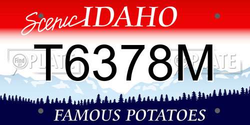 T6378M Idaho License Plate