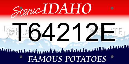 T64212E Idaho License Plate