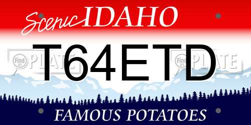 T64ETD Idaho License Plate